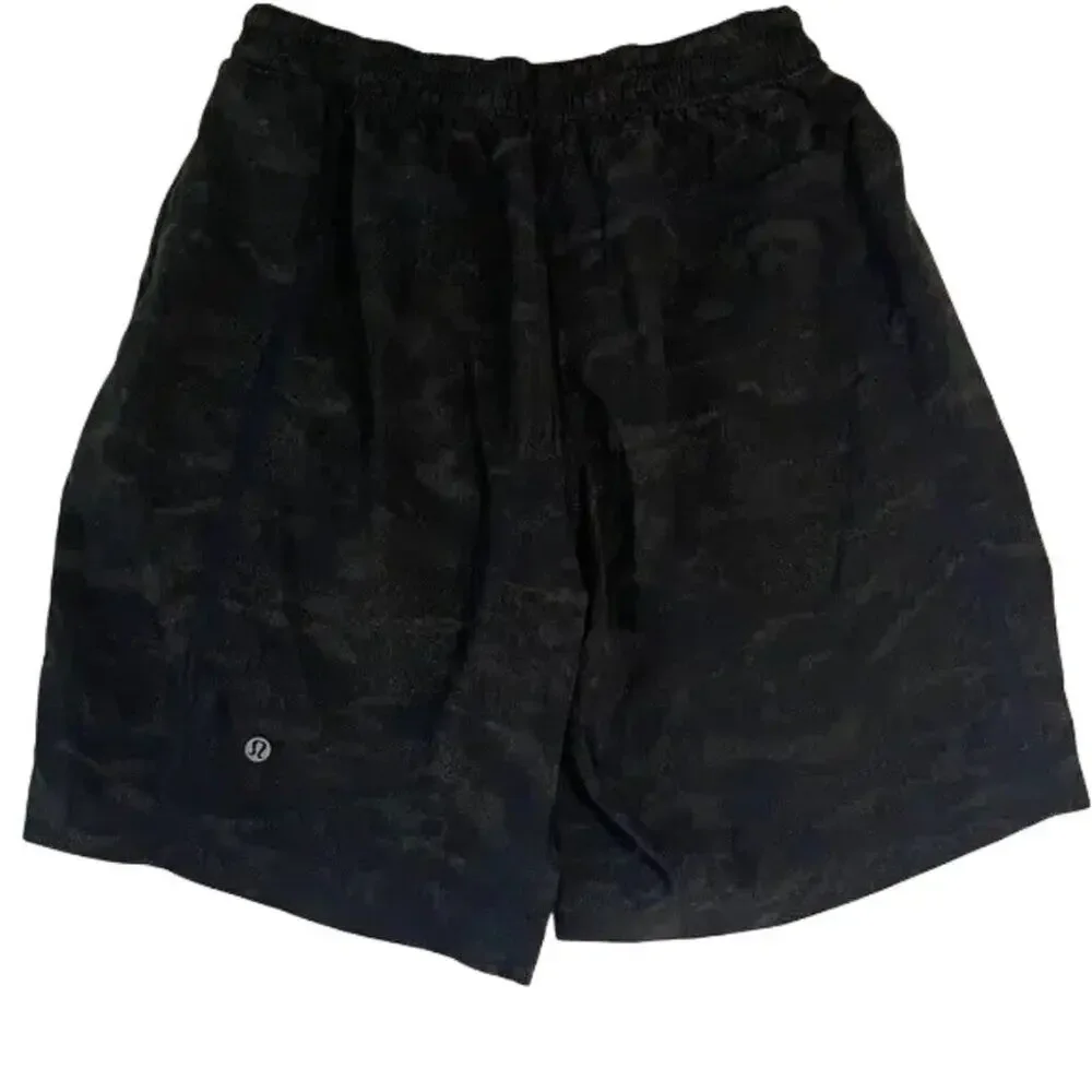 lululemon athletica Black Patterned Athletic Shorts